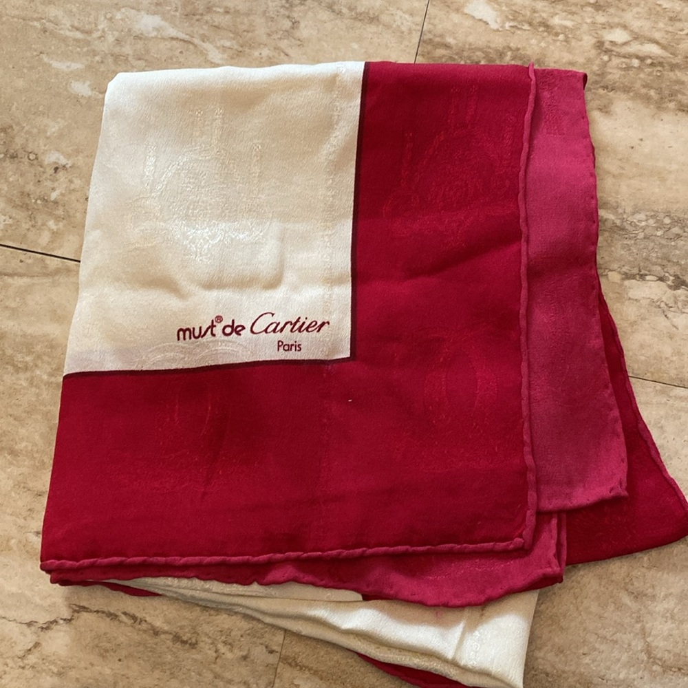 Cartier vintage silk scarve - Cartier Logo